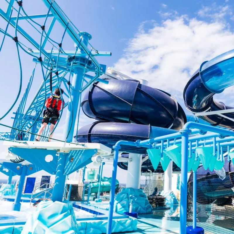 MSC Meraviglia water park and ropes course