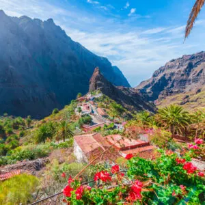 Masca village, the most visited tourist attraction of Tenerife, Spain.