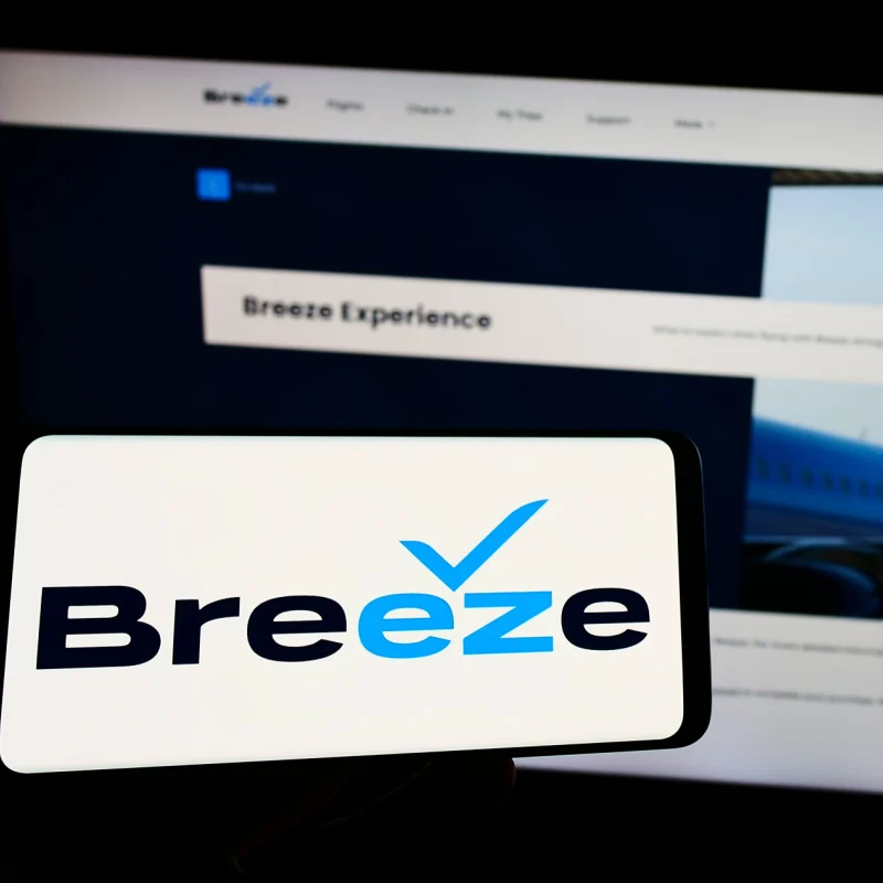 breeze airways app and website