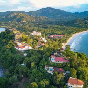 Aerial View Of Playa Flamingo In Guanacaste, Costa Rica, Central America