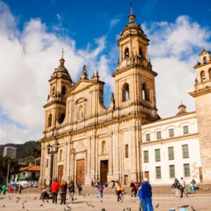 Bolivar Square In Bogota, Colombia, South America