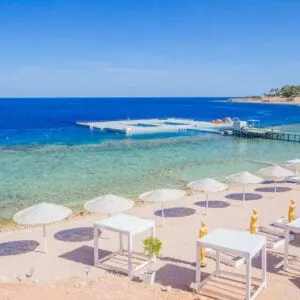Deserted Beach Zone In Tunisia, Unspecified Location, On The Mediterranean Coast Of North Africa, Maghreb Region