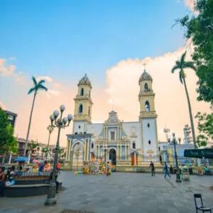 Veracruz, Mexico - panoramic view of the beautiful Immaculate Conception Cathedral in the center of Cordoba