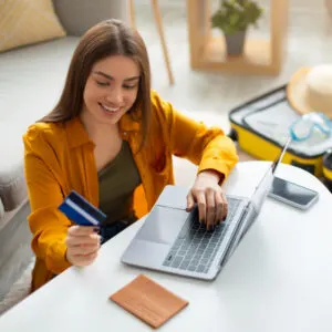Woman Booking Travel