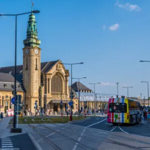 Street View Of Luxembourg, Central Train Station, Central Europe