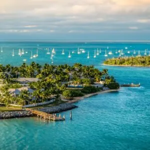 A Sunset View at Sunset Key and Wisteria Island Near Key West, Florida