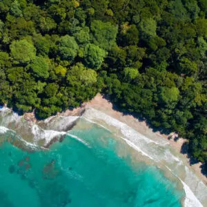 Aerial View Of A Beach Area In Costa Rica, Central America, Latin America