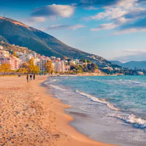 Beach in Albania in Vlore