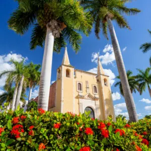 Merida church in Mexico