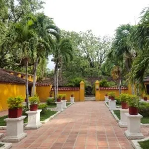 A Verdant Courtyard at the Quinta de San Pedro Alejandrino in Santa Marta, Colombia