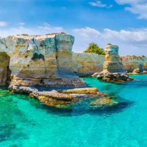 Stacks Of Torre Sant Andrea, Salento Coast, Italy, Southern Europe, Mediterranean Sea