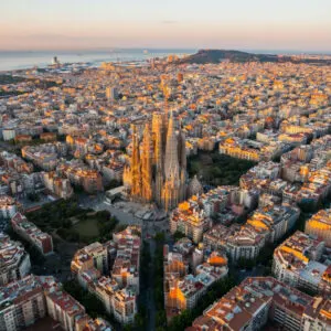 aerial view of Barcelona