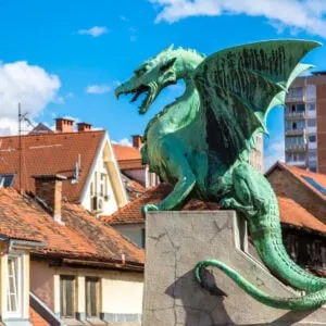 dragon bridge in ljubljana slovenia