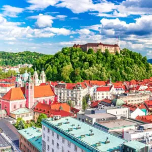 ljubljana old town in slovenia