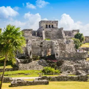 Mayan Ruins In Tulum, Mexican Caribbean, Mexico