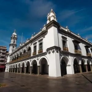 A Colonial Era Building In Veracruz, Mexico, Latin America