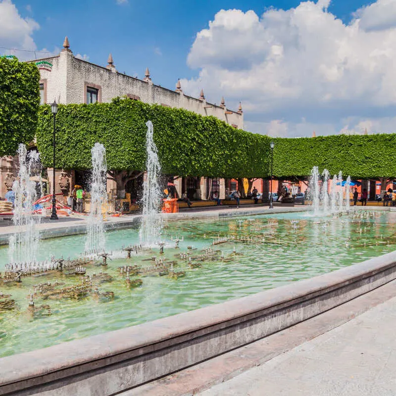 A Public Fountain In Queretaro City, Central Mexico