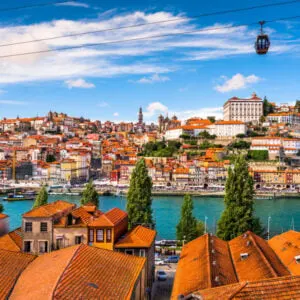 Porto, Portugal old town on the Douro River.