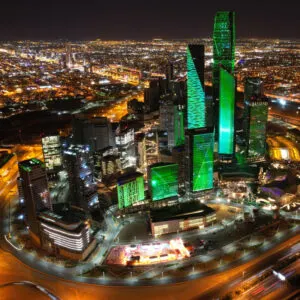 Riyadh, Saudi Arabia, at night