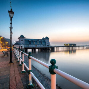 The Pier In Penarth During Sunset, A Village In The Vale Of Glamorgan, Coastal Wales, United Kingdom, North Western Europe