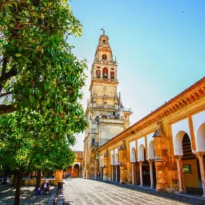 minaret bell tower in cordoba grand mosque