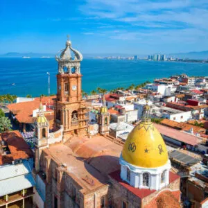 Aerial View Of The Zona Romantica Of Puerto Vallarta, Jalisco, Mexico
