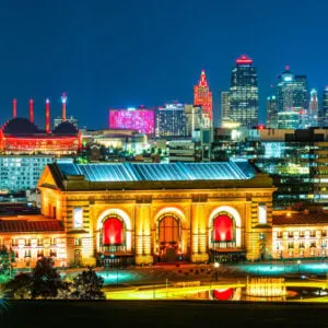 kansas city viewed from liberty memorial park