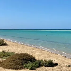 Sandy Beach On The Red Sea Coast Near Jeddah, Saudi Arabia, Middle East