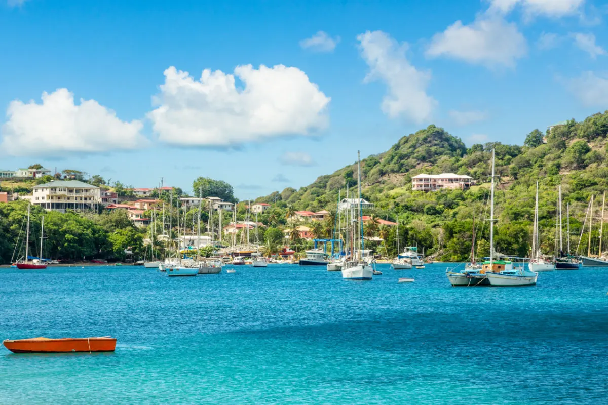 View of boats in Grenada