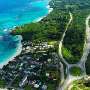 Aerial view of St.Ann's Bay Jamaica
