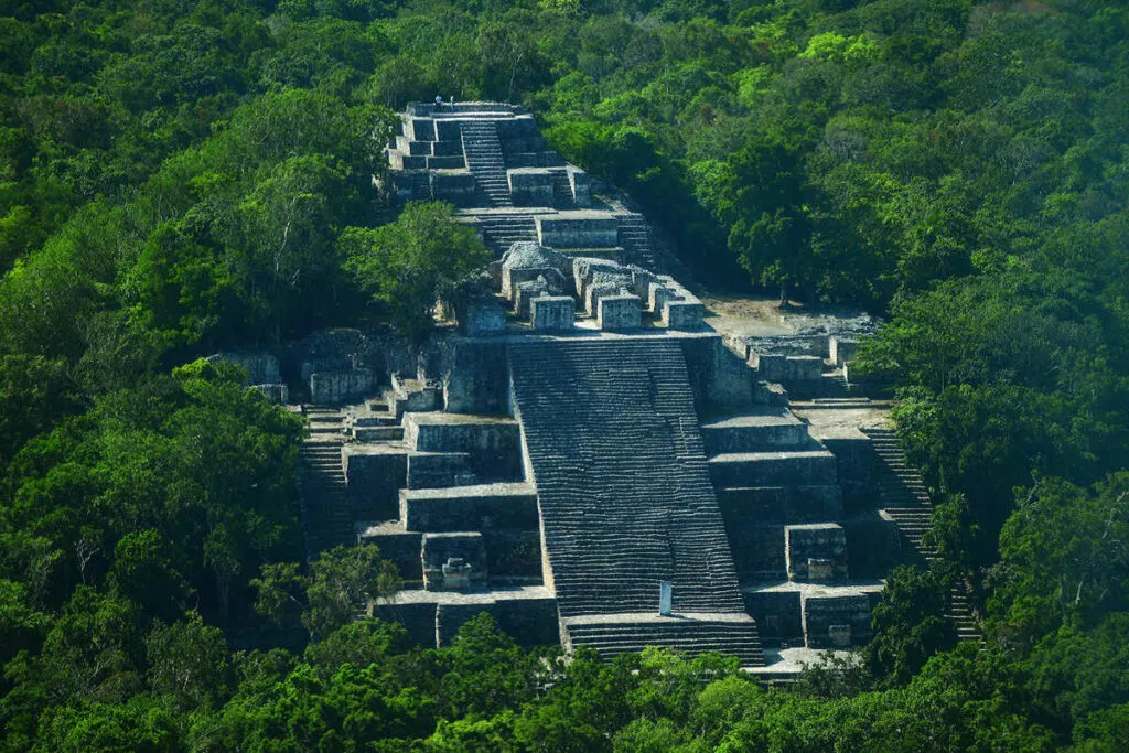 Ancient Mayan Ruins In Calakmul, A Biosphere Reserve In The Mexican Caribbean, Mexico