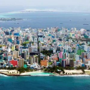 aerial view of male city the capital of the maldives