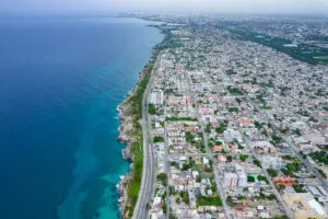 Aerial View Of Santo Domingo, The National Capital Of The Dominican Republic, Latin America