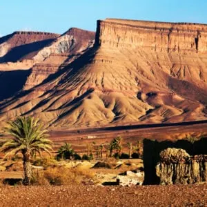 Moroccan ruins in Atlas Mountains, Morocco, Africa