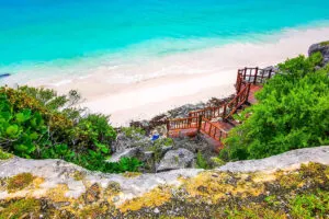 View Of A Paradisaical Beach In Tulum, Riviera Maya, Mexican Caribbean, Mexico