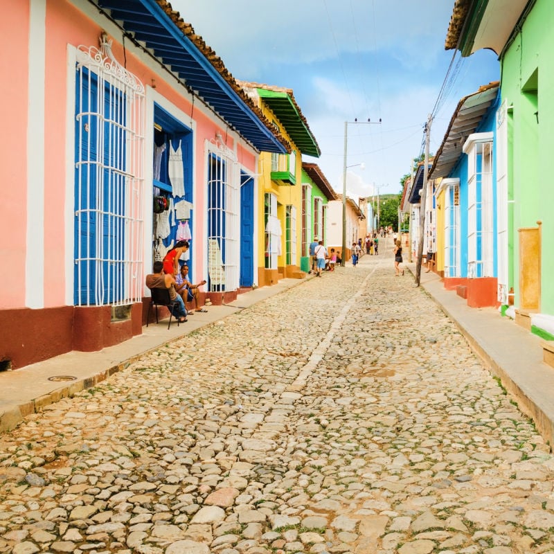 Charming street in Trinidad, Cuba