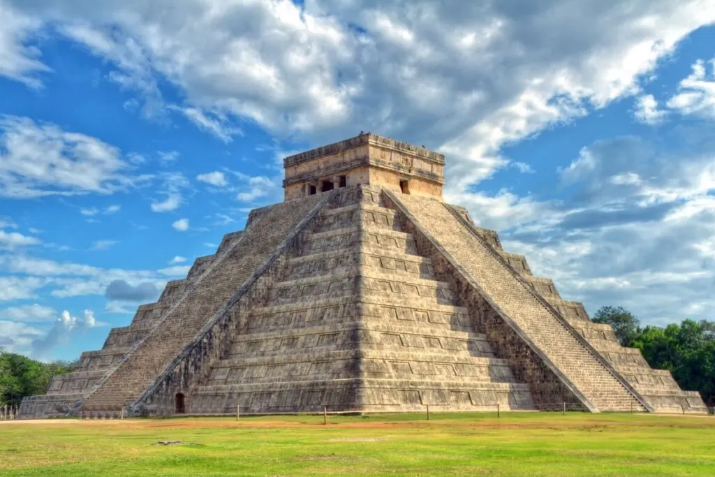 Ancient Step Pyramid In Chichen Itza, Mexico, Latin America