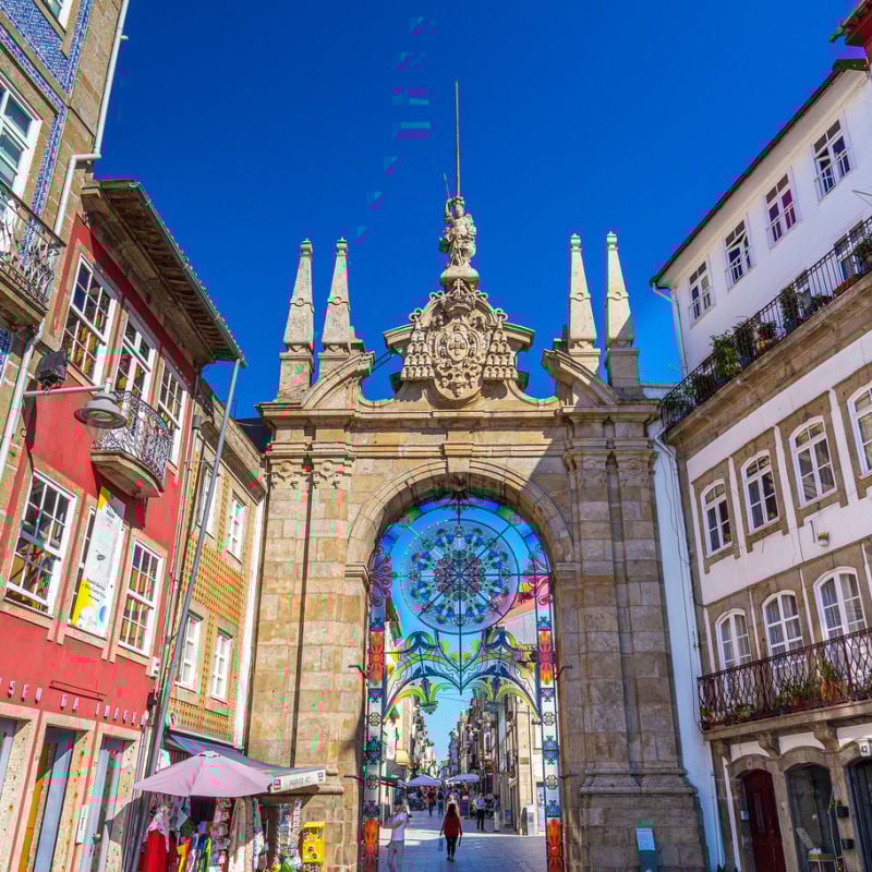 Arco da Porta Nova in Braga, Portugal