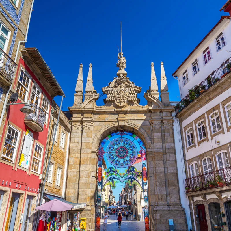 Arco da Porta Nova in Braga, Portugal