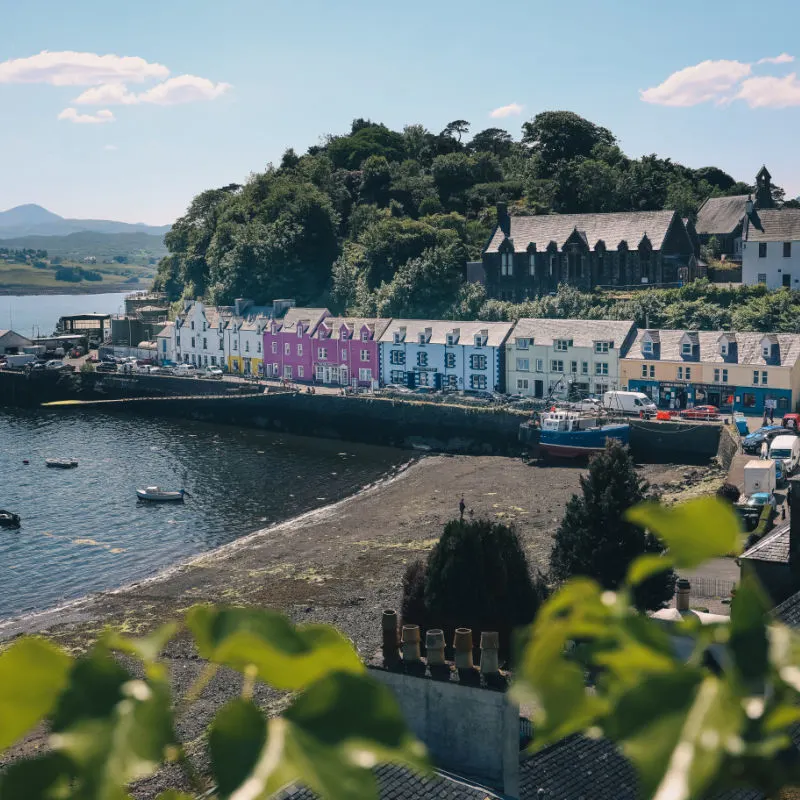 colorful houses in portree on the isle of skye in scotland