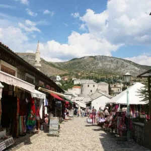 A Bazaar Street In Old Town Mostar, Bosnia and Herzegovina
