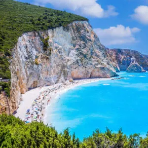 Porto Katsiki Beach In Lefkada, Greece, Southern Europe