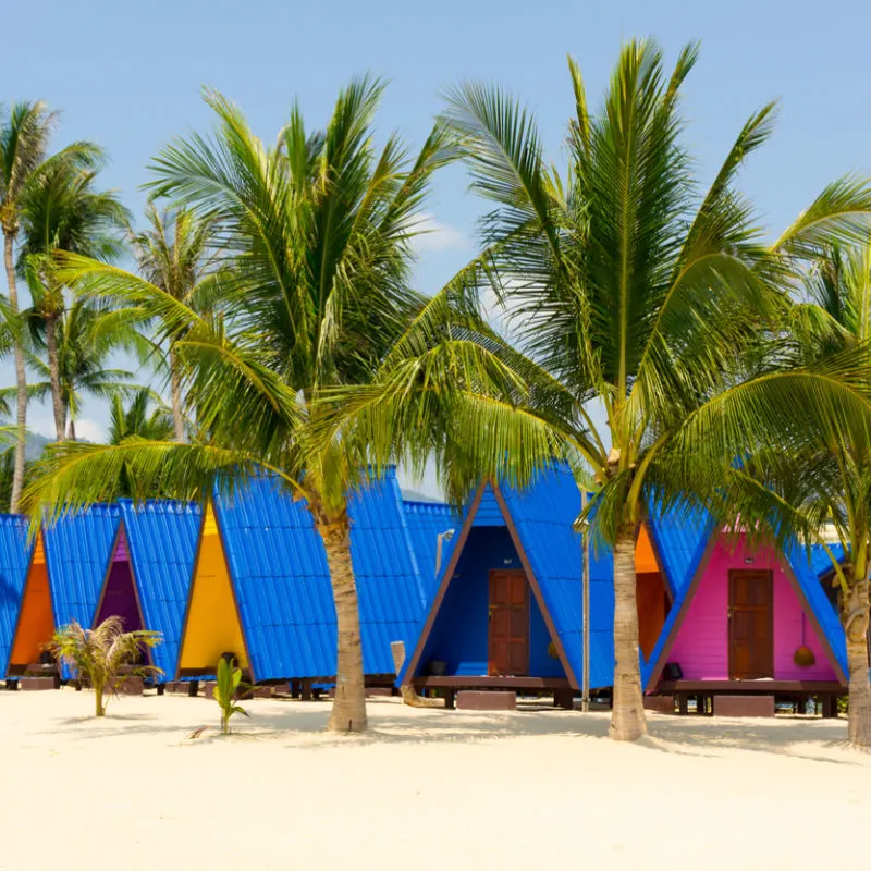 beach huts at resort in koh samui thailand