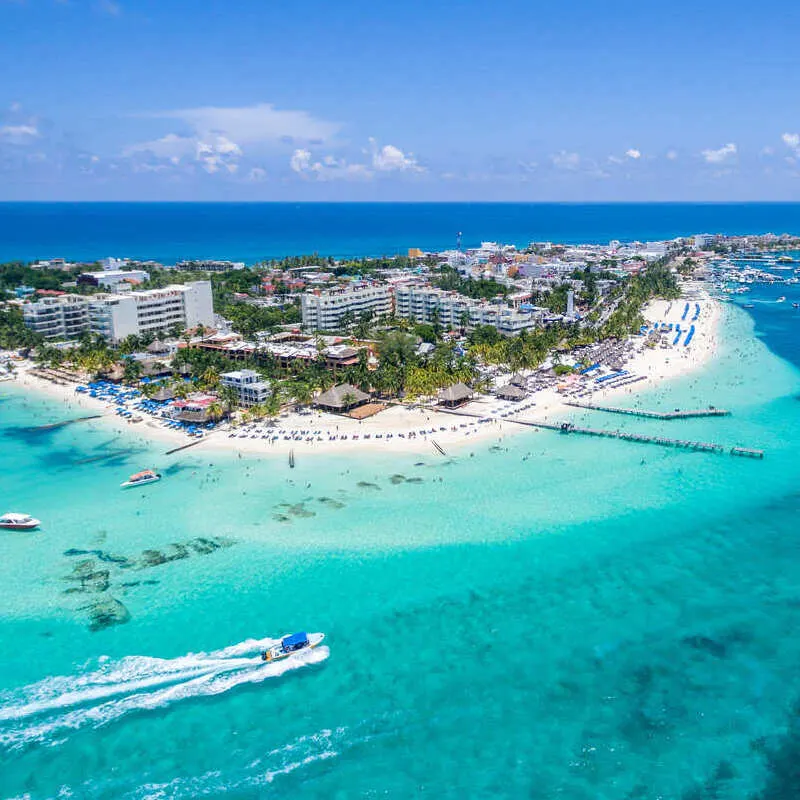 Aerial View Of Isla Mujeres, Mexican Caribbean, Mexico, Latin America.jpg