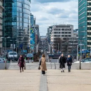 Busy Street In The European Quarter Of Brussels, Belgium, Central Europe.jpg