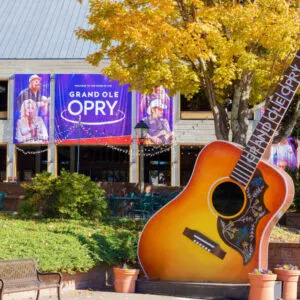 Exterior building and grounds of the Grand Ole Opry in Nashville