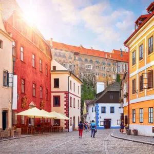 Historic Old Town Of Cesky Krumlov, Czechia, Czech Republic, Central Europe
