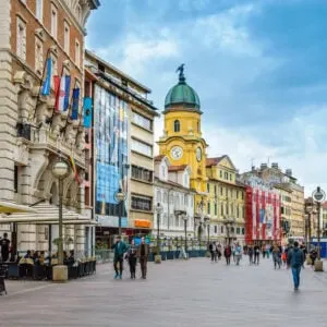 Old Town Rijeka Or Fiume, A Historic Port City In The Croatian Adriatic Coast, Istria Peninsula, Croatia, Southern Europe