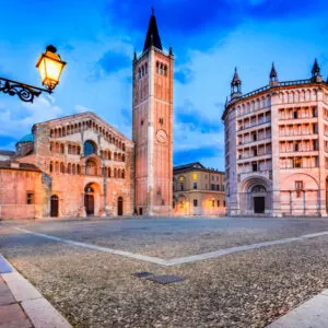 Parma, Italy at Dusk