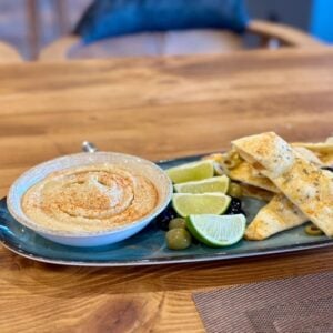 A Plate Of Humus Served In Hotel Qvevrebi, Georgia, Eurasia